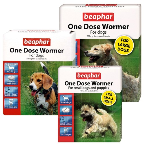 Beaphar one dose wormer tablet - dose,