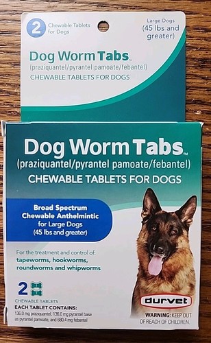 Durvet chewable worm tabs - chewable, dog